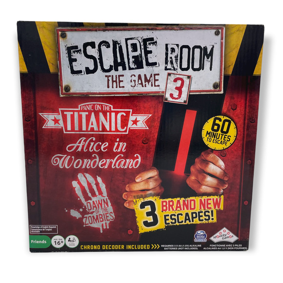 Escape Room Version 3 Board Game, for Adults and Kids, decoder challenge - Picture 1 of 6